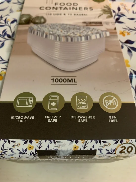 Modern Pantry Floral Food Containers - Blue & Yellow Floral - Picture 2 of 3